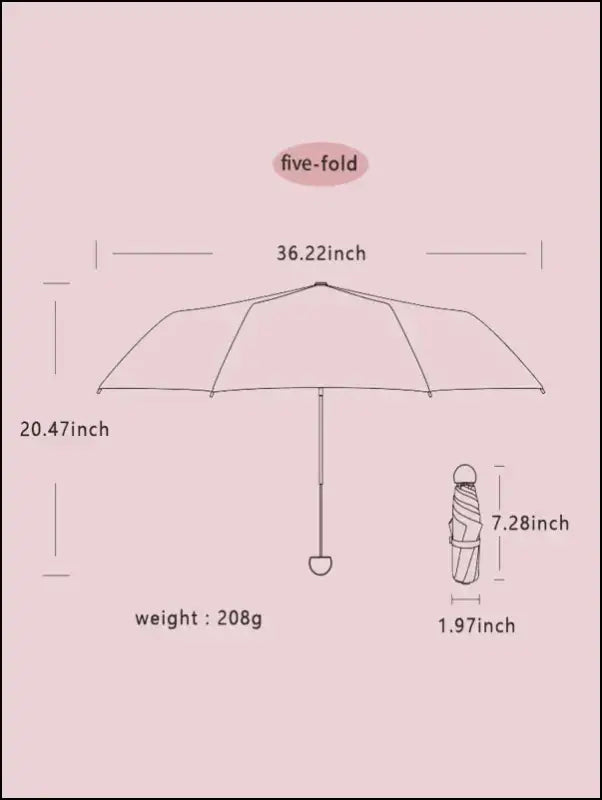 Travel Umbrella Compact Lightweight Portable Automatic Strong Waterproof Folding with 6 Rib Reinforced Auto Open Close
