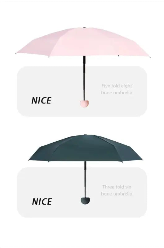 Travel Umbrella Compact Lightweight Portable Automatic Strong Waterproof Folding with 6 Rib Reinforced Auto Open Close