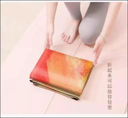 ’Ultra-Thin Portable Yoga Mat - High-Quality Rubber Double-Sided Anti-Slip Design’ - Ultra-Thin