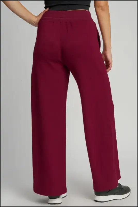 Umgee Full Size Drawstring Wide Leg Pants with Pockets