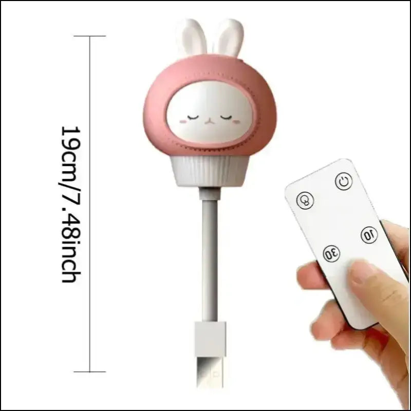 USB LED Night Light | Cute Cartoon Bear Chick and Kitten Lamps | Remote Control Bedside Lamp for Children’s Bedroom
