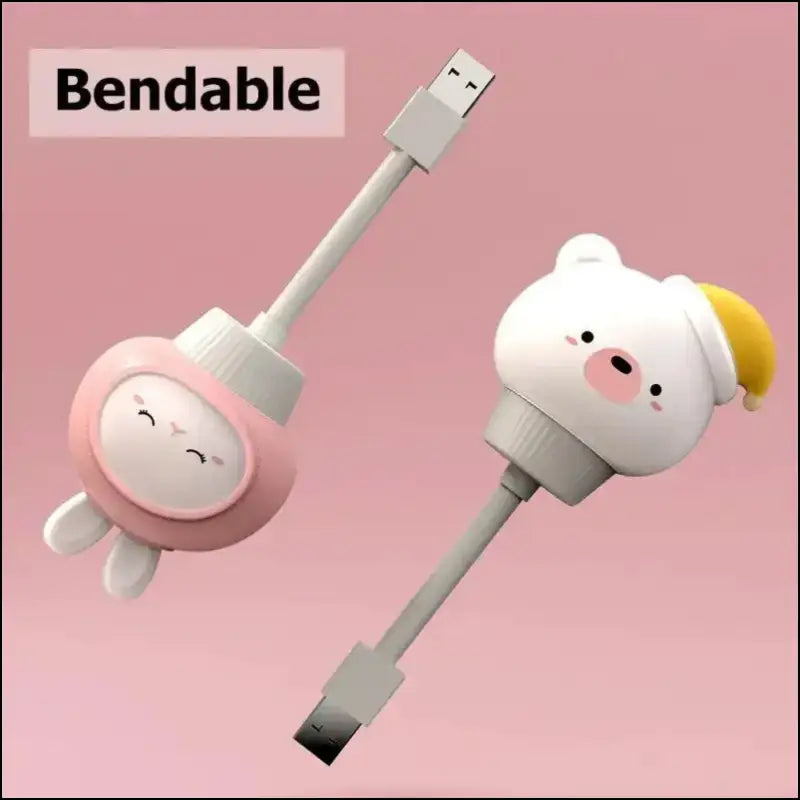 USB LED Night Light | Cute Cartoon Bear Chick and Kitten Lamps | Remote Control Bedside Lamp for Children’s Bedroom