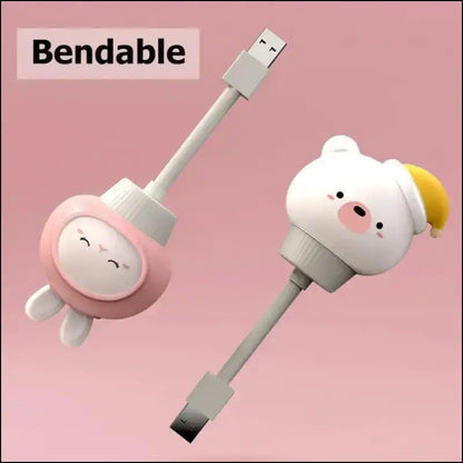 USB LED Night Light | Cute Cartoon Bear Chick and Kitten Lamps | Remote Control Bedside Lamp for Children’s Bedroom