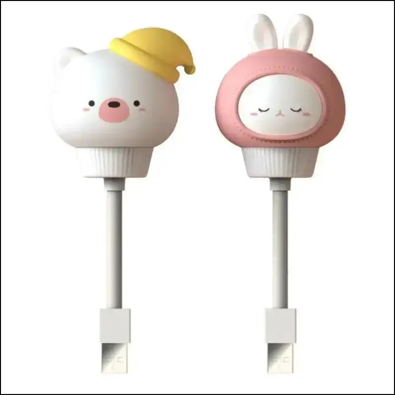 USB LED Night Light | Cute Cartoon Bear Chick and Kitten Lamps | Remote Control Bedside Lamp for Children’s Bedroom