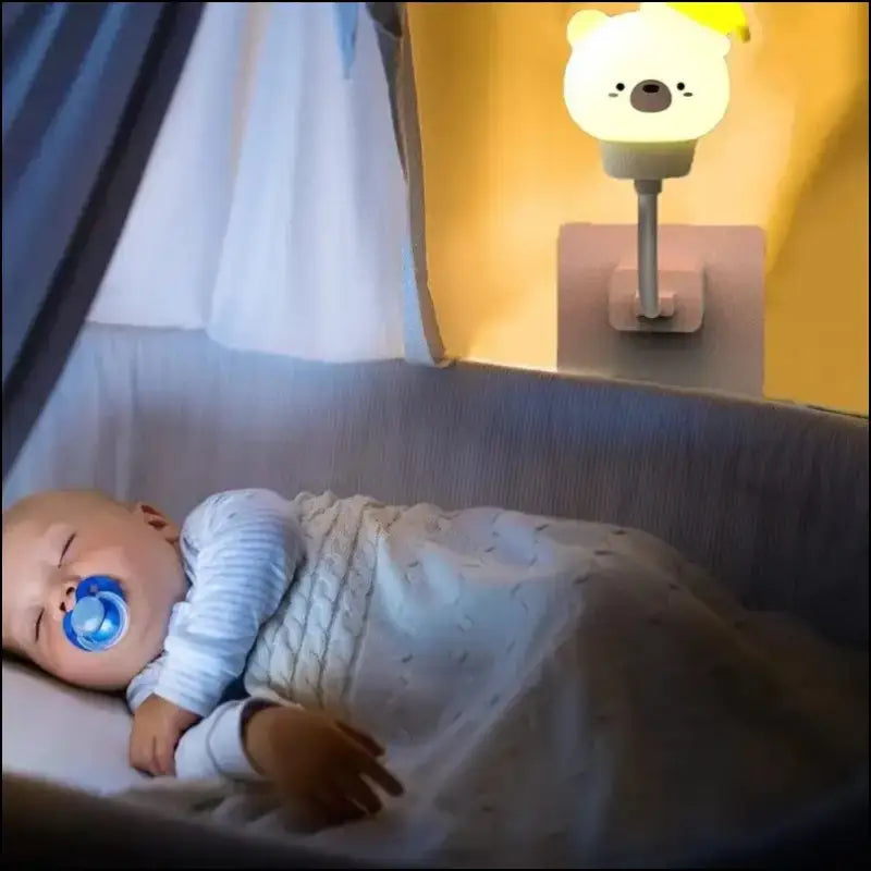 USB LED Night Light | Cute Cartoon Bear Chick and Kitten Lamps | Remote Control Bedside Lamp for Children’s Bedroom