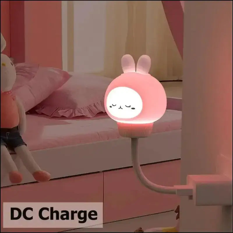 USB LED Night Light | Cute Cartoon Bear Chick and Kitten Lamps | Remote Control Bedside Lamp for Children’s Bedroom