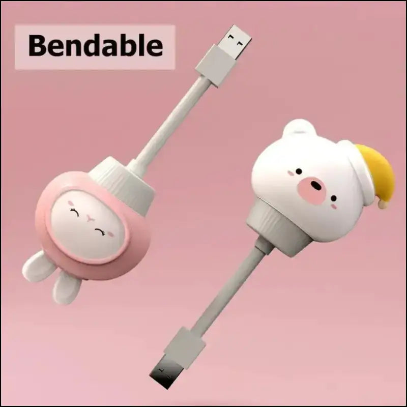 USB LED Night Light | Cute Cartoon Bear Chick and Kitten Lamps | Remote Control Bedside Lamp for Children’s Bedroom