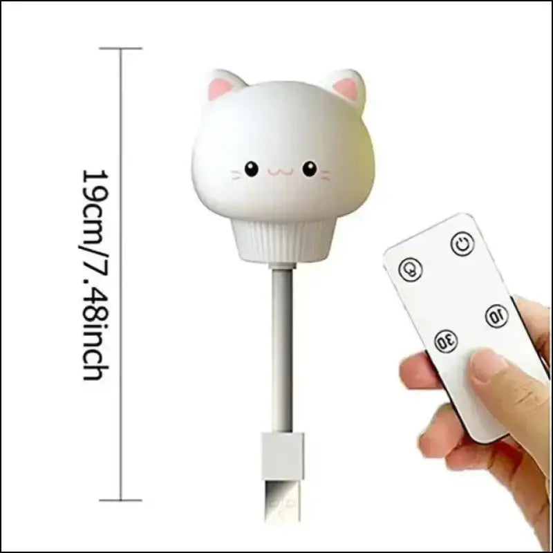USB LED Night Light | Cute Cartoon Bear Chick and Kitten Lamps | Remote Control Bedside Lamp for Children’s Bedroom