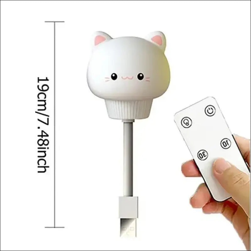 USB LED Night Light | Cute Cartoon Bear Chick and Kitten Lamps | Remote Control Bedside Lamp for Children’s Bedroom