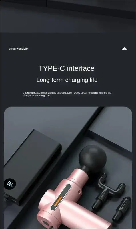 ’USB Mini Massage Gun – Portable Muscle Relaxation & Fascia Therapy Device for Neck Back and Full-Body Relief!’ - USB