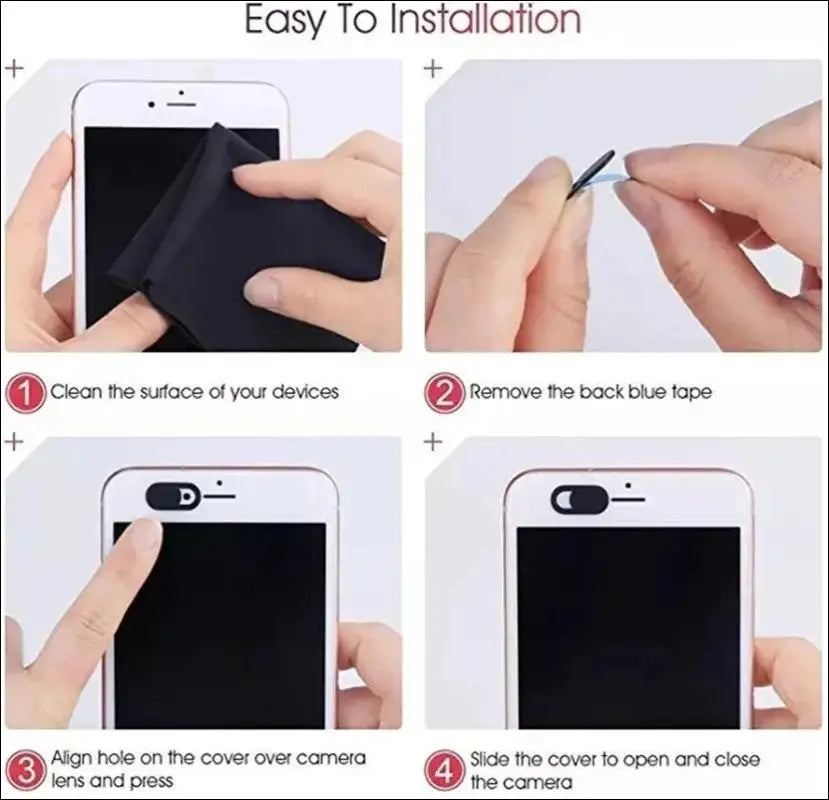 Webcam Cover Shutter Magnet Slider for Privacy | Plastic Camera iPad Laptop Mobile & PC