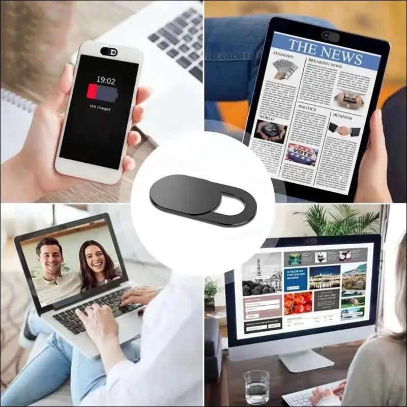 Webcam Cover Shutter Magnet Slider for Privacy | Plastic Camera iPad Laptop Mobile & PC