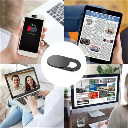 Webcam Cover Shutter Magnet Slider for Privacy | Plastic Camera iPad Laptop Mobile & PC