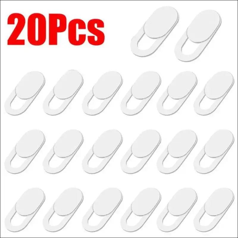 Webcam Cover Shutter Magnet Slider for Privacy | Plastic Camera iPad Laptop Mobile & PC - 20PCS White