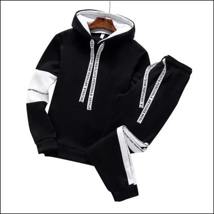 Winter Men’s Hoodie Set Tracksuit Casual Sweatshirt Pullover Hoody and Pants Fashionable for Men