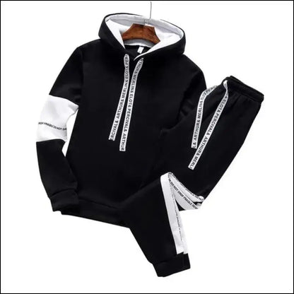 Winter Men’s Hoodie Set Tracksuit Casual Sweatshirt Pullover Hoody and Pants Fashionable for Men