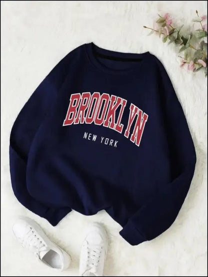 ’Women’s Brooklyn New York Printed Hoodie - Trendy Harajuku Cotton Sweatshirt Colorful & Durable’ - Women Hoodies