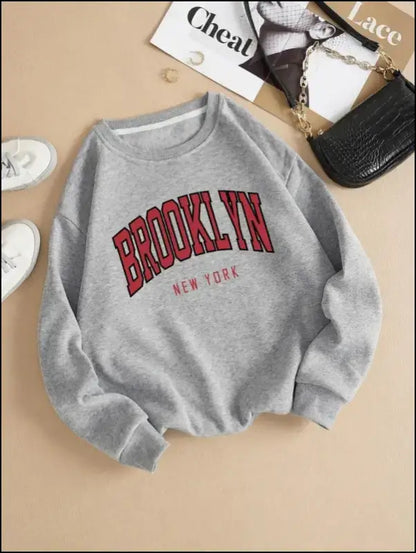 ’Women’s Brooklyn New York Printed Hoodie - Trendy Harajuku Cotton Sweatshirt Colorful & Durable’ - Women Hoodies