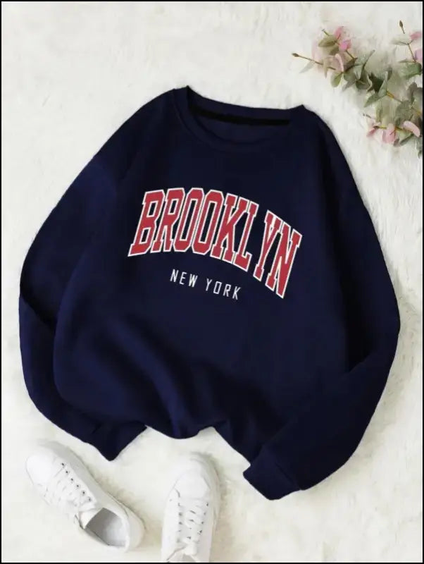 ’Women’s Brooklyn New York Printed Hoodie - Trendy Harajuku Cotton Sweatshirt Colorful & Durable’ - Women Hoodies