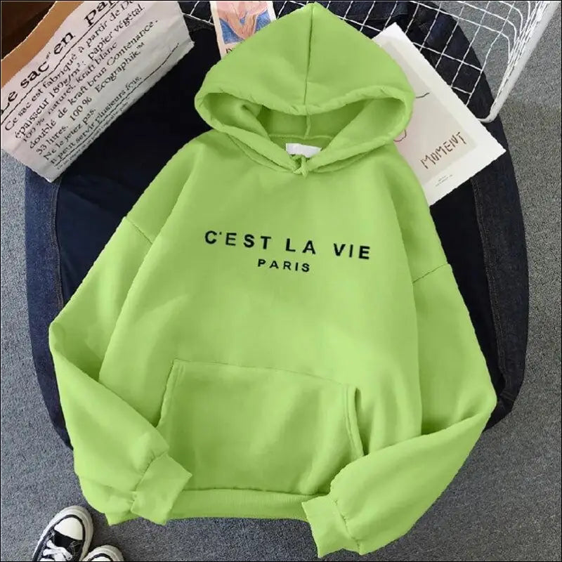 ’Women’s Casual Print Hoodie - Loose Fit Harajuku Pullover Lazy Style Spring Streetwear (2023)’ - Women Hoodies