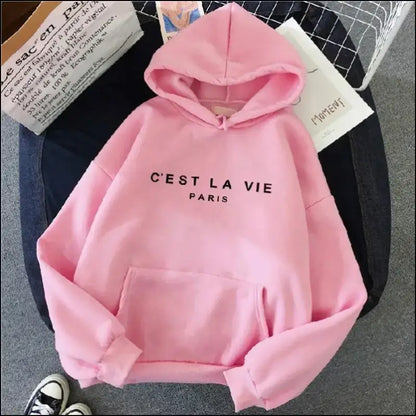 ’Women’s Casual Print Hoodie - Loose Fit Harajuku Pullover Lazy Style Spring Streetwear (2023)’ - Women Hoodies