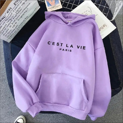 ’Women’s Casual Print Hoodie - Loose Fit Harajuku Pullover Lazy Style Spring Streetwear (2023)’ - Women Hoodies