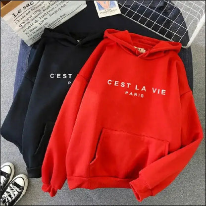 ’Women’s Casual Print Hoodie - Loose Fit Harajuku Pullover Lazy Style Spring Streetwear (2023)’ - Women Hoodies