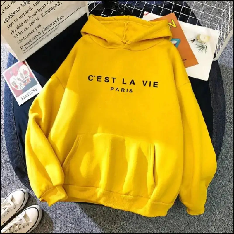 ’Women’s Casual Print Hoodie - Loose Fit Harajuku Pullover Lazy Style Spring Streetwear (2023)’ - Women Hoodies