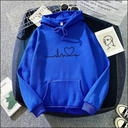 ’Women’s Casual Print Hoodie - Loose Fit Harajuku Pullover Lazy Style Spring Streetwear (2023)’ - Women Hoodies