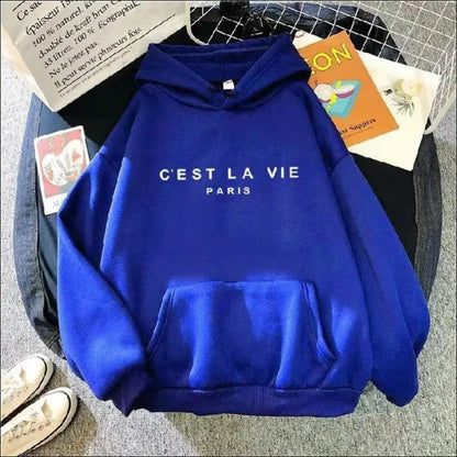’Women’s Casual Print Hoodie - Loose Fit Harajuku Pullover Lazy Style Spring Streetwear (2023)’ - Women Hoodies