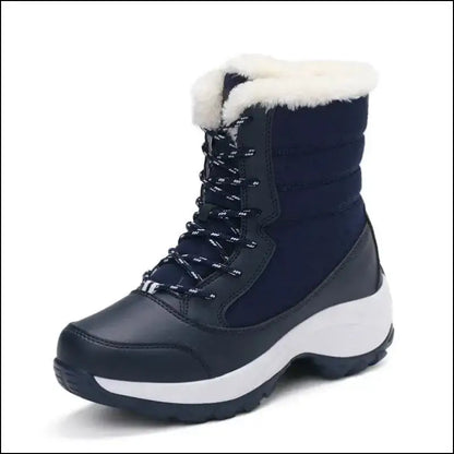 Women’s Snow Boots - Non-Slip Platform Winter Shoes Fur-Lined Warm Ankle Waterproof Wedge Thigh High for Women