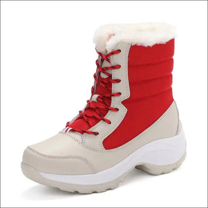 Women’s Snow Boots - Non-Slip Platform Winter Shoes Fur-Lined Warm Ankle Waterproof Wedge Thigh High for Women