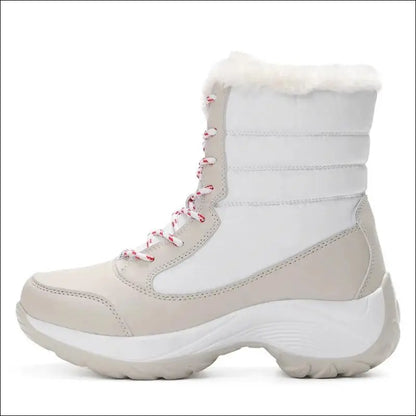 Women’s Snow Boots - Non-Slip Platform Winter Shoes Fur-Lined Warm Ankle Waterproof Wedge Thigh High for Women