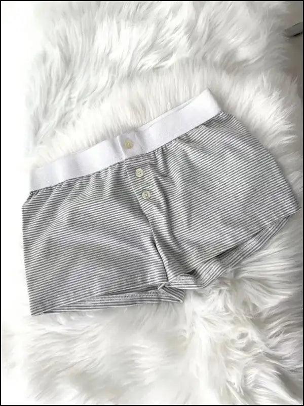 ’Women’s Vintage Low-Waist Cotton Shorts - Soft Button-Front Chic Summer Bottoms (2023)’ - color6 / One Size / CN