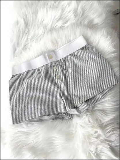 ’Women’s Vintage Low-Waist Cotton Shorts - Soft Button-Front Chic Summer Bottoms (2023)’ - color6 / One Size / CN