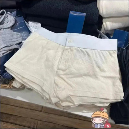’Women’s Vintage Low-Waist Cotton Shorts - Soft Button-Front Chic Summer Bottoms (2023)’ - color32 / One Size