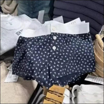 ’Women’s Vintage Low-Waist Cotton Shorts - Soft Button-Front Chic Summer Bottoms (2023)’ - color31 / One Size