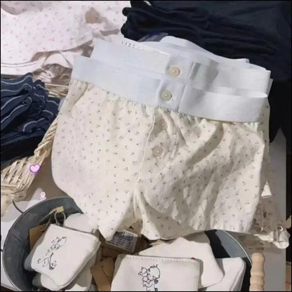 ’Women’s Vintage Low-Waist Cotton Shorts - Soft Button-Front Chic Summer Bottoms (2023)’ - color9 / One Size / CN