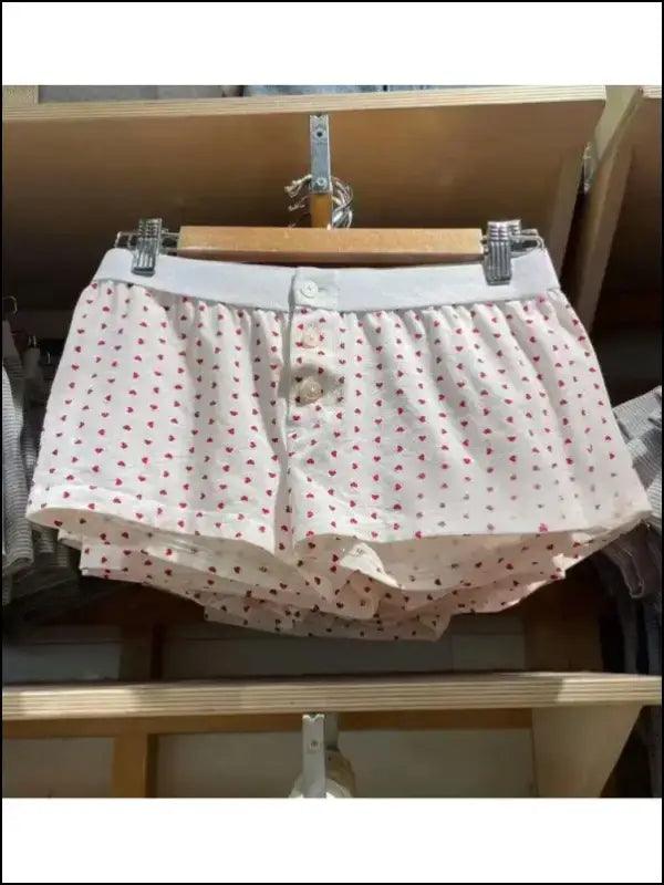 ’Women’s Vintage Low-Waist Cotton Shorts - Soft Button-Front Chic Summer Bottoms (2023)’ - Women Boxer