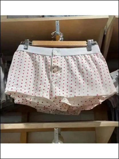 ’Women’s Vintage Low-Waist Cotton Shorts - Soft Button-Front Chic Summer Bottoms (2023)’ - Women Boxer