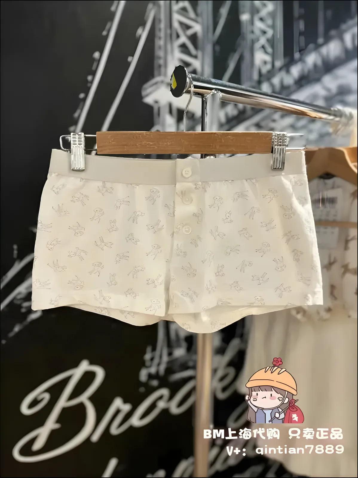 ’Women’s Vintage Low-Waist Cotton Shorts - Soft Button-Front Chic Summer Bottoms (2023)’ - color47 / One Size