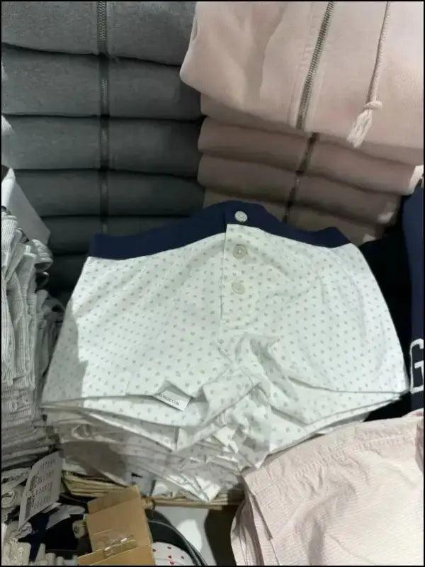 ’Women’s Vintage Low-Waist Cotton Shorts - Soft Button-Front Chic Summer Bottoms (2023)’ - color46 / One Size