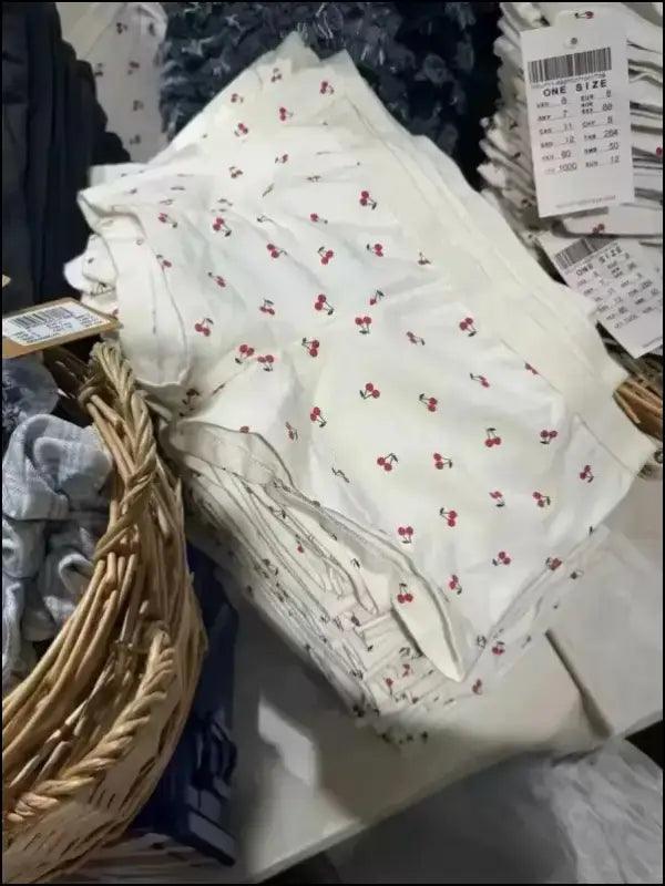 ’Women’s Vintage Low-Waist Cotton Shorts - Soft Button-Front Chic Summer Bottoms (2023)’ - color43 / One Size