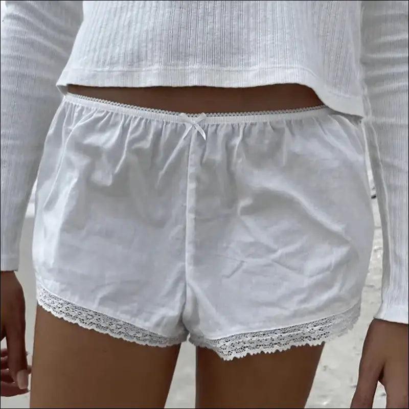 ’Women’s Vintage Low-Waist Cotton Shorts - Soft Button-Front Chic Summer Bottoms (2023)’ - Women Boxer