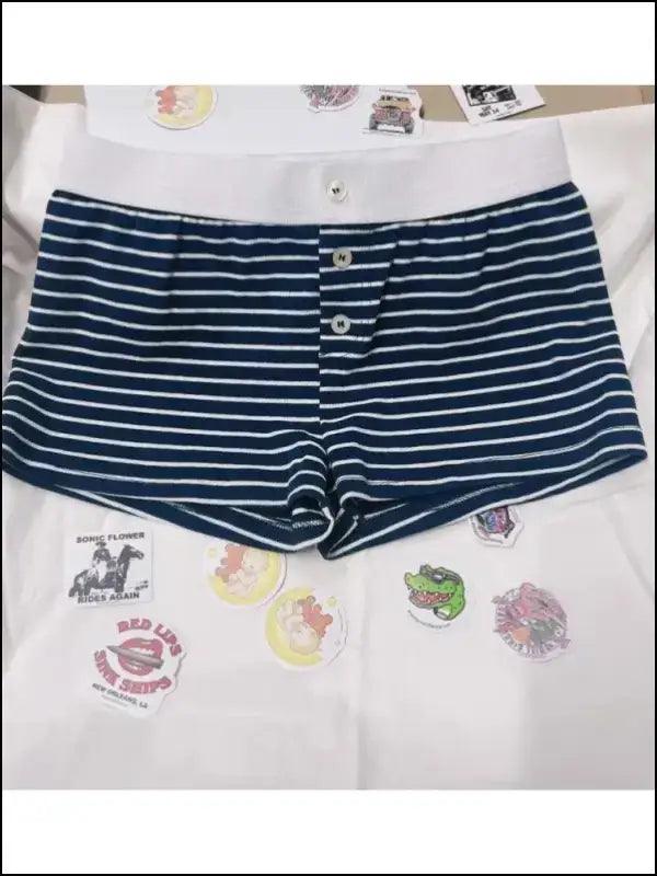 ’Women’s Vintage Low-Waist Cotton Shorts - Soft Button-Front Chic Summer Bottoms (2023)’ - color4 / One Size / CN