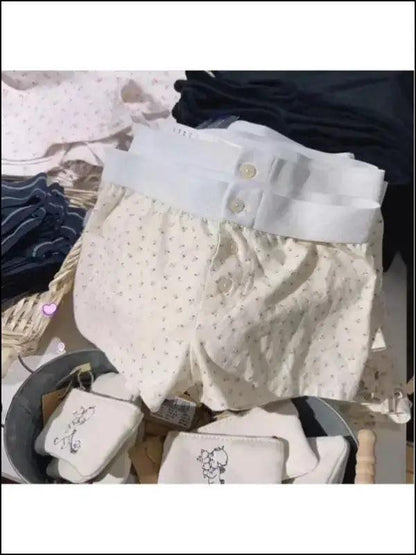 ’Women’s Vintage Low-Waist Cotton Shorts - Soft Button-Front Chic Summer Bottoms (2023)’ - Women Boxer