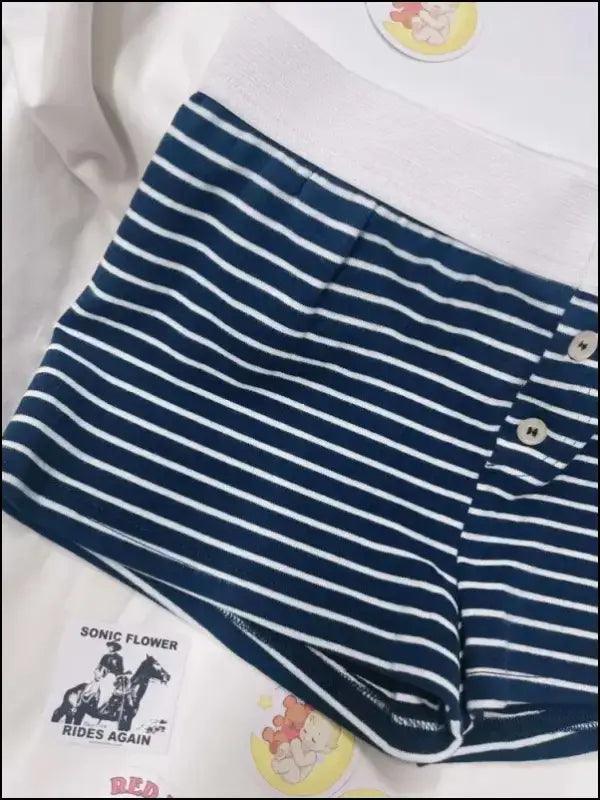’Women’s Vintage Low-Waist Cotton Shorts - Soft Button-Front Chic Summer Bottoms (2023)’ - Women Boxer