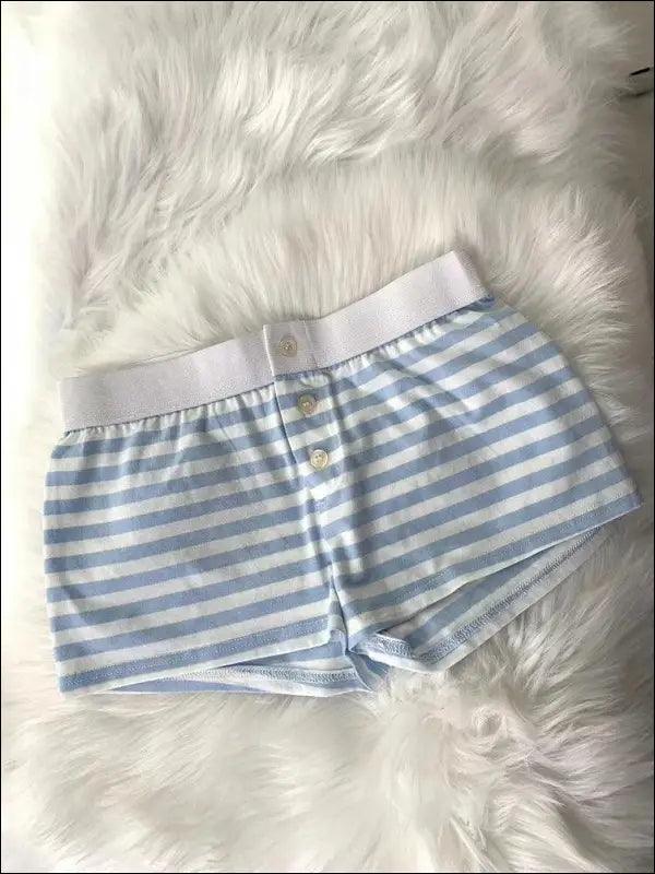 ’Women’s Vintage Low-Waist Cotton Shorts - Soft Button-Front Chic Summer Bottoms (2023)’ - Women Boxer