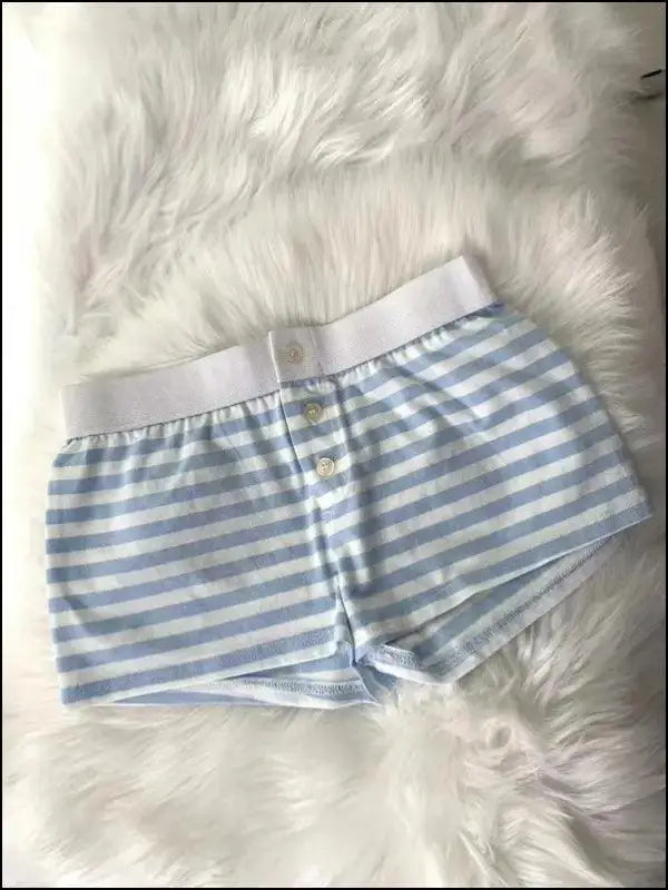 ’Women’s Vintage Low-Waist Cotton Shorts - Soft Button-Front Chic Summer Bottoms (2023)’ - Women Boxer