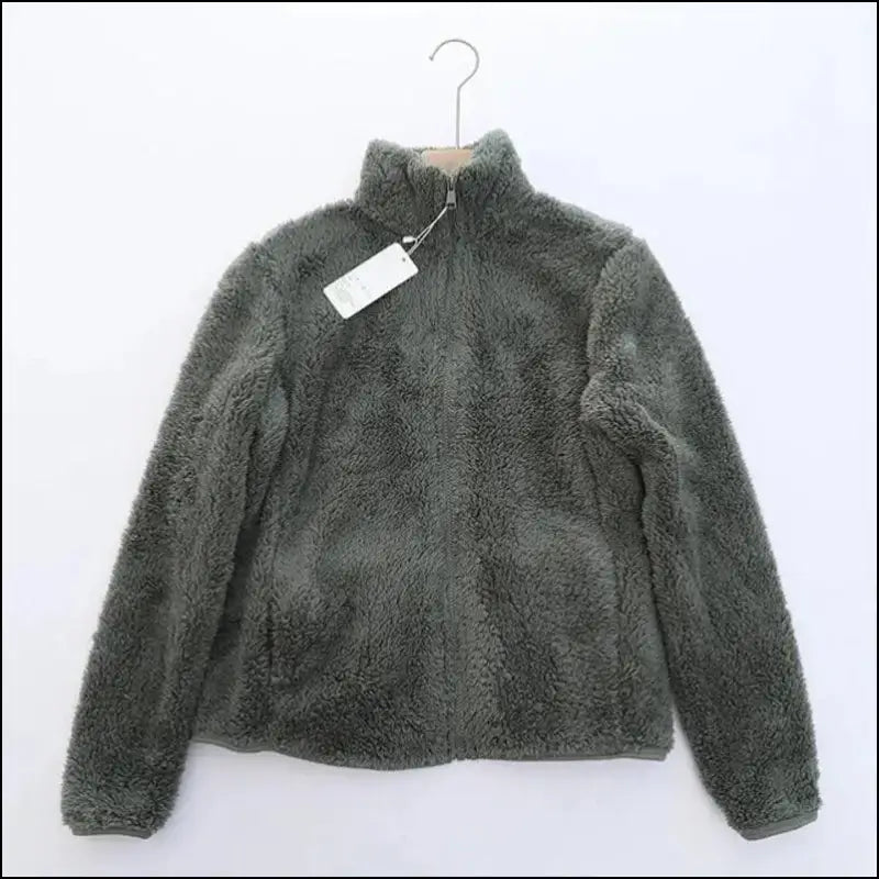 ’Women’s Winter Fleece Coat – Ultra-Warm Double-Sided Coral & Polar Jacket for Cozy Style!’ - Women’s winter